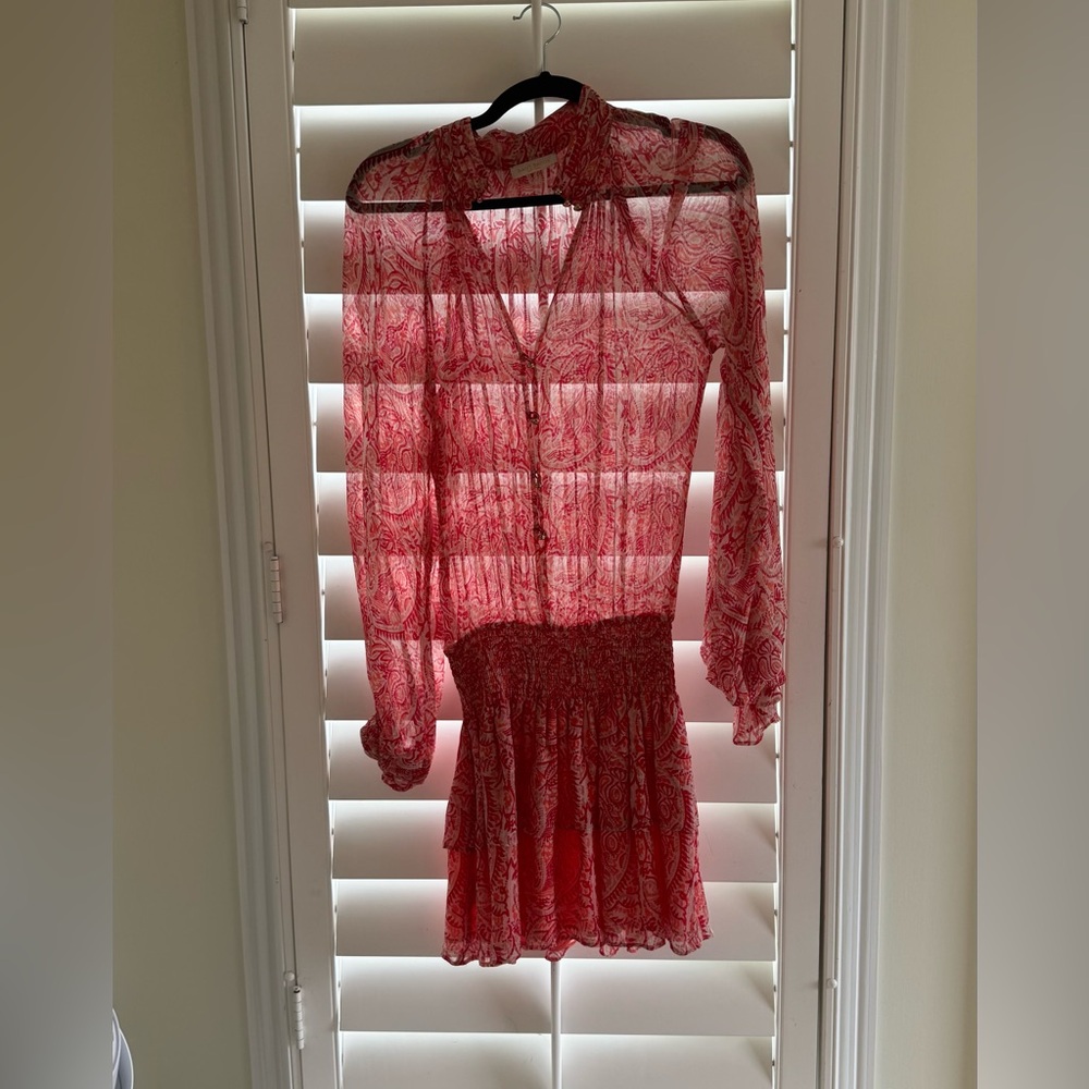 Ramy Brook mini dress in pink paisley print. Size small. Worn once